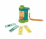 Hape Nature Fun Tragbares Mikroskop - zum Entdecken aus Bambus und pflanzlichem Kunststoff, mit Licht und Objekträgern, Outdoor Entdecker- und Naturforscher-Mikroskop, für Kinder ab 4 Jahre