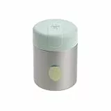 LÄSSIG Baby Kinder Thermo Warmhaltebox Brei Snacks auslaufsicher Edelstahl 315 ml/Food Jar Happy Fruits Lemon