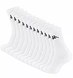 Kappa 12 Paar Original Tennissocken, Sportsocken in weiss, Gr. 43-46