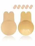 Klebe BH Ohne Träger Push up Trägerloser Rückenfrei BH für Große & Kleine Brüste Sticky Bra Klebe-BHS für Rückenfreies Kleid Unsichtbarer Haut Freundlich Wiederverwendbare zum Brautkleid Damen