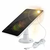 Irishom monokristalline Solarmodul Solarpanel für Sicherheitskamera IP6 wasserdicht 360 Grad einstellbare Dauerleistung mit 10W 5V Lade-Solarpanels mit Typ-C-Port 9,8 Fuß Ladekabel