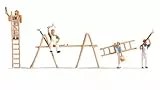 NOCH® Maler-Set 4 Figuren Zubehör für den Modellbau und die Modelleisenbahn, handbemalt, Spur H0, DIY und zur Dekoration
