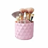 Nwvuop Make up Organizer 360° Drehbar Make Up Pinselhalter Kosmetikpinsel Aufbewahrung Kosmetik Organizer für Zimmer Decor Schminktisch, Schlafzimmer(Rosa)