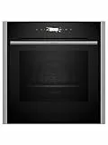 NEFF B44CR71N0, N70, Einbau-Backofen 60 x 60cm, Made in Germany, Integrierbarer Backofen, Hide, Full Touch TFT-Display, Automatikprogramme, Edelstahl, Amazon Exclusive Edition