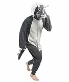 dressfan Unisex Triceratops Dinosaurier Kostüm Dino Onesie Pyjamas Halloween Karneval Kostüm Jumpsuits Schlafanzug für Damen & HerrenXL