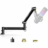 Mikrofon Arm,Aokeo AK-58 Niedriges Profil Mikrofon Ständer Arm für HyperX QuadCast,SoloCast,Elgato Wave,Shure SM7B,Blue Yeti,Blue Snowball,Broadcast,Studio Programm Aufnahme
