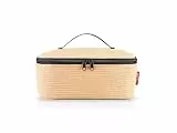 reisenthel coolerbag M Pocket Raffia Black – Kühltasche mit Obermaterial aus recycelten PET-Flaschen – Ideal für das Mittagessen unterwegs