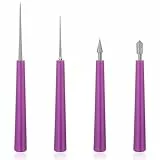 MOZEAT LENS Perlenreibahle mit Diamantspitze für Schmuckherstellung, Perlenlochvergrößerer, Werkzeug für Glas, Kunststoff, Metall, Holzperlen, Entfernen von Graten, vergrößern Sie Löcher, 4 Stück