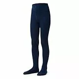 STEVEN Kinder Strumpfhose 240 DEN aus Baumwolle, atmungsaktiv, Kinderstrumpfhosen für Jungen und Mädchen Marine Blau/128cm-134cm