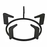 SOLUSTRE Gasherd Aufsatz Gusseisen Wok Ring Anti Rutsch Topf Rack Metall Gaskocher Aufsatzring für Gaskochfelder Gasherd Milk Pot Rack Medizin Pot Bracket Schwarz