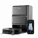 EUREKA J12 Ultra Roboterstaubsauger mit Wischfunktion (Selbstentleerung, Wasch- und Trocknung), 5000Pa Saugkraft, Rotierende Wischfunktion, Dual-LiDAR Navigation, 3D KI-Hindernisvermeidung