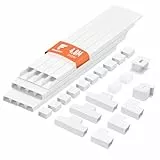 shinfly 4,8 m Kabelkanal Weiß, Kabelkanal Weiß Selbstklebend, Kabelschacht Weiss von Kabeln, Kabelleiste für die Wand, TV - 15x10 mm