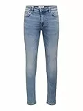 ONLY & SONS Herren O&S Slim Fit Jeans Basic Hose Denim Pants ONSLOOM Tapered Trousers Stoned Washed, Farben:Blau, Größe Jeans:31W / 30L