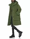 Amazon Essentials Damen Lange Oversize-Daunenjacke mit Kapuze (in Übergröße erhältlich), Dunkles Olivgrün, XXL