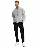 Morgenstern Hausanzug Herren Set Trainingsanzug Freizeitanzug Baumwolle 2-teilig langarm Jacke lange Hose Grau Schwarz M