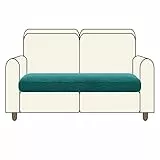 Deconovo Sofabezug Sitzkissenbezug modern Stretch Wohnzimmer Sofasitzbezug dick Möbelschutz, 2-Sitzer(114 * 55 * 20cm), Türkis