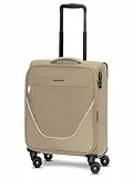 Stratic Kabinen-Koffer für Damen und Herren | Kleiner Cabin-Trolley 40 x 21 x 55 cm aus hochwertigem, flexiblem Polyester Material | Erweiterbar & Teleskopgriff| taska Serie