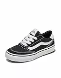 Vans Brooklyn Ls Unisex Kinder Veloursleder Leinwand Schwarz Weiß 39 EU