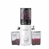 TUUMIIST Entsafter‚ Slow Juicer mit 135MM Extra Großem Einfüllschacht, Entsafter Gemüse und Obst Testsieger anwendbar Ganzes Obst und Gemüse, Leicht zu Reinigen, Hohe Saftausbeute, BPA-Frei