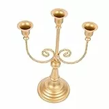 OFFIGAM Mehrarmiger Kerzenständer Aus Eisen Im Retro-Stil Kandelaber Für Tischdekoration Antiker Kerzenhalter Für Zuhause Und Feiertage