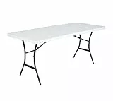 LIFETIME Kunststoff Klapptisch Camping | Weiß | 183x70x74 cm