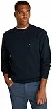 Tommy Hilfiger Herren Sweatshirt Essential Fleece Crew Neck Regular Fit, Blau (Desert Sky), XL