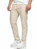 Indicode Herren Haverfield Stoffhose aus Leinen & Baumwolle | Herrenhose Freizeithose Männer Fog, XL