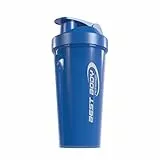 Best Body Nutrition Eiweiß Shaker blau – 700 ml Protein Shaker mit Sieb & Mess-Skala – auslaufsicher – spülmaschinengeeignet – BPA-frei – für klumpenfreie Proteinshakes