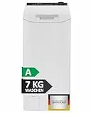 Haier Toplader Waschmaschine I Waschmaschine 40 cm breit mit 7kg Trommel, A-Effizienz, 1.400 U/Min. & Inverter-Motor I THASNQ476TM5-84 Waschmaschine schmal inkl. Wi-Fi, Dampffunktion & Mengenautomatik
