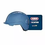 ABUS Bauhelm Scator - belüfteter Schutzhelm für Baustellen und Industrie - nach EN 397 - robust, schlagfest und stoßabsorbierend - Größe über Drehrad anpassbar - blau