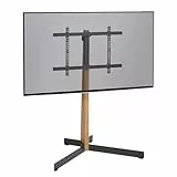 Vogel's TVS 3695 Drehbarer TV-Ständer für 40-77 Zoll | 50 kg | Max VESA 600x400 | TV-Standfuß aus PEFC-zertifiziertem Eichenholz & Stahl | Schwarz | Schwenkbar bis 90°