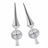 Gadpiparty 2stücke Kugelförmige Christbaumspitze aus Weihnachtsbaumschmuck Weihnachtsdekoration Christbaumspitze Weihnachtsbaum-Ornament Passend für Weihnachtsfeiern und Partydekoration