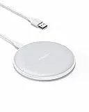 Anker 313 Kabelloses Ladepad Pad, Qi-Zertifiziert 10W Max für iPhone Serie 16/15/14, SE 2020, 12, AirPods Pro 2 (Ohne Netzteil, Nicht kompatibel mit MagSafe Magnetischer Ladefunktion)