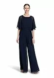 Vera Mont Damen Jumpsuit mit Bindegürtel 42, Night Sky