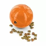 PetSafe SlimCat Interaktiver Futterball - Leichtes, Spülmaschinenfestes Spielzeug - Verschiedene Portioneinstellungen - BPA-freies Plastik - Langsame Fütterung für bessere Verdauung - Orange