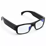 Elprico Brille mit Kamera, HD 1080P-Kamerabrille mit Videoaufzeichnung und Fotoaufnahme, Freihändige Aufnahmebrille mit Anti-Shake für Radfahren Im Freien