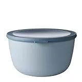 Mepal Multi Bowl Cirqula Round - Mikrowellen Geschir - Geeignet als Luftdichte Aufbewahrungsbox für den Kühlschrank, Mikrowellengeschirr & als Frischhaltedosen - 3000 ml - Nordic blue