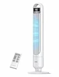 Dreo 23dB Leiser Turmventilator, Ventilator mit Kühlung, Fernbedienung für Schlafzimmer, Tower Fan mit 4 Geschwindigkeiten, 3 Modi, 9,8 m Windreichweite, 8H Timer, 90° Oszillierend für Wohnzimmer