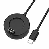 MoKo Ladegerät Kompatibel mit Garmin Fenix 7/7 Pro/7S/7S Pro/7X/7X Pro/6/6X/6S/5/5 Plus/5X/5X Plus/5S/Forerunner 965/945/645/Instinct, Magnetische Ladestation mit 1 m USB-C Ladekabel, Schwarz
