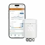 Eve Thermo (Matter): Smartes Heizkörperthermostat, LED-Display, Heizkosten sparen, funktioniert mit Alexa, Apple Home, Samsung SmartThings, Google Home, benötigt Thread Border Router