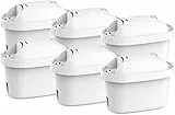 AQUA CREST TÜV SÜD, NSF Zertifizierte Wasserfilter, Ersatz für Brita® Maxtra Pro® All-in-1, Maxtra+® Plus Filterkartuschen, Kompatibel mit Brita® Marella® Kanne (6)