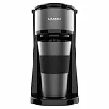 Cecotec Kaffeemaschine mit Thermoskanne Coffee 66 Drop & Go 700 W, Fassungsvermögen 420 ml, auslaufsicherer Ausguss, Dauerfilter oder Papierfilter, automatische Abschaltfunktion, Behälter mit Fenster