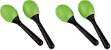 Nino Percussion Small Egg Maracas - 1 Paar kleine Shaker für Kinder ab 3 Jahren - Musikinstrument - Kunststoff, Schwarz und Grün (NINO569GG) (Packung mit 2)