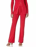 The Drop Damen Ellison Ripp-Sweater-Hose mit ausgestelltem Bein, Feuerrot., XXS