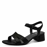 Jana Damen Sandal Heel Vegan BLACK METALLIC 39