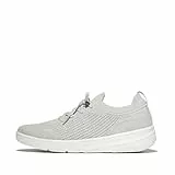 FitFlop Damen Super-q Knit Slip-on Laced Sneaker, Arctic Grey Silver, 40 EU