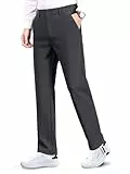 SAFORT Golfhose Herren bequem Chino Hose leicht Business Hose Herren Stretch Anzughose mit 4 Taschen Büro Causal Freizeit, Dunkelgrau, 86cm