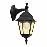 Brilliant Newport hängende Außenwandleuchte schwarz – LED-Wandleuchte für draußen – E27 Sockel exkl. LED Leuchtmittel – wetterfeste Außenleuchte