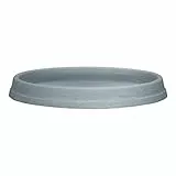Scheurich Marcella, Untersetzer aus Kunststoff, Farbe: Stony Grey, 27,5 cm Durchmesser, 3,9 cm hoch, 1 l Vol.