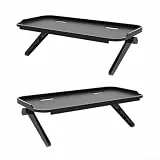 Verstellbares TV-Regal für Set-Top-Boxen, Spielekonsolen & Router, 30 x 12,5 cm, ABS, schwarz, mit Winkelsteuerung, platzsparende Medien-Speicherlösung für Home Entertainment Setup